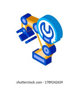 Robot Repair Icon Vector. Isometric Robot Repair sign. color isolated symbol illustration