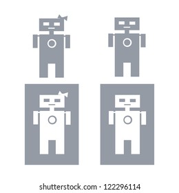 Robot restroom symbols
