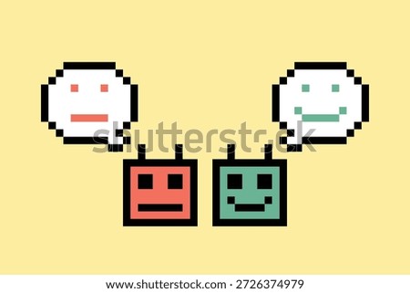 Robot robotic or ai humanoid human business concept enginner automation with bot,toy,artificial intelligence,pixel,8 bit,background,colorful,businessman.