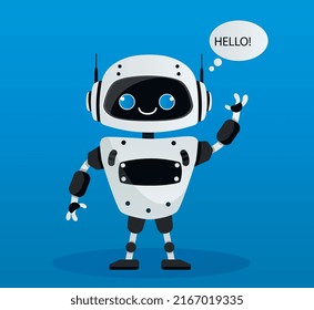 Robot Say Hello Modern Technologies Artificial Stock Vector (Royalty ...