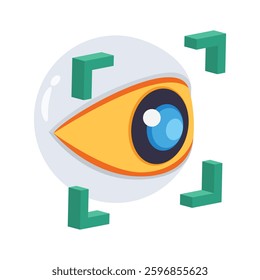 Robot scan icon creatively designed in 3d style