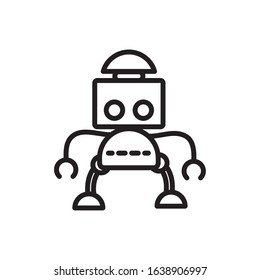 robot science artificial technology character vector illustration linear design