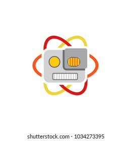 Robot Science Atom Logo Icon Design