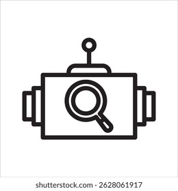 Robot Search Expression simple line icon