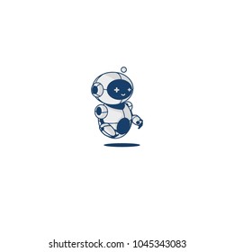 Robot set. Robot character, mascot illustration
