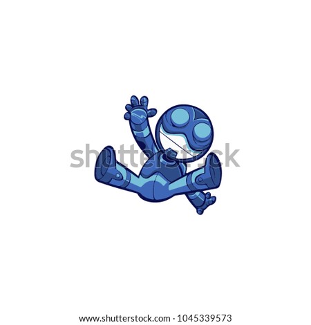 Robot set. Robot character, mascot illustration