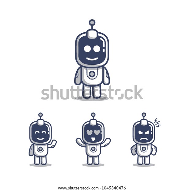 Robot Set Robot Character Mascot Illustration Stock Vector (Royalty