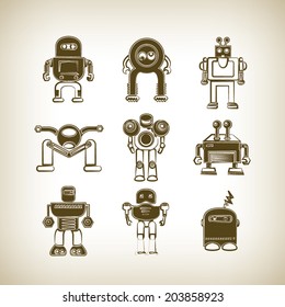 robot set, sketch robot