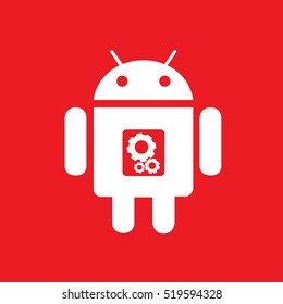 robot setting iIcon Vector Illustration