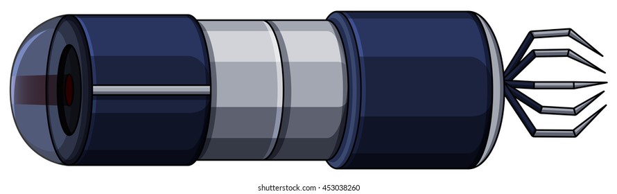 Robot shape like tube illustration