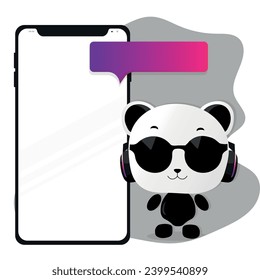 robot shaped chatbot assistant with artificial intelligence. Cute robot vector illustration