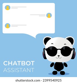 robot shaped chatbot assistant with artificial intelligence. Cute robot vector illustration