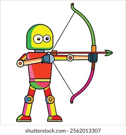  A robot shooting an arrow in archery