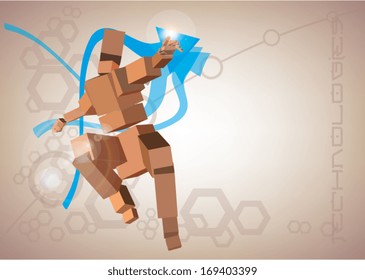A ROBOT SHOW A WAY,  A PATH