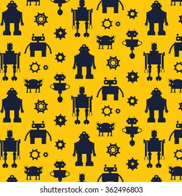 Robot silhouette pattern