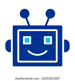 Concepto de Ilustración vectorial de icono simple de robot