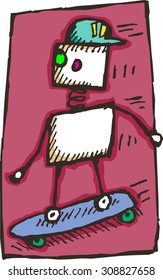 Robot skateboarder