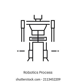 Robot Skeleton Icon. Outline Style Icon Design Isolated On White Background