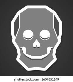 Robot skull machine head icon symbol vector illustration