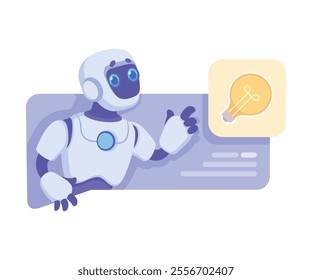 Robot as Smart Android Assistant Machine Vector Illustration