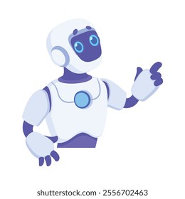 Robot as Smart Android Assistant Machine Vector Illustration