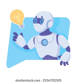 Robot as Smart Android Assistant Machine Vector Illustration