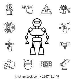 Robot, icono de robot inteligente. Conjunto detallado de iconos artificiales. Diseño gráfico de primera calidad. Uno de los iconos de colección para sitios web, diseño web, aplicación móvil