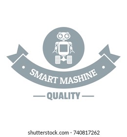 Robot smart logo. Simple illustration of robot smart vector logo for web