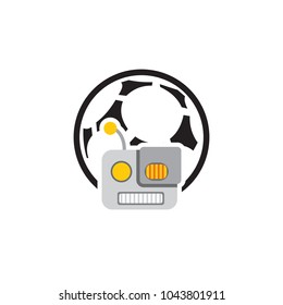 Robot Soccer Logo Icon Design