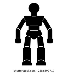 Robot solid icon, Kids toys concept, Robotics sign on white background, Robot Baby Toy icon in glyph style for mobile concept and web design. Vector graphics
