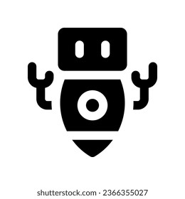 robot solid icon. vector icon for your website, mobile, presentation, and logo design.
