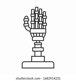 robot space object line icon