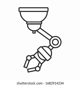 icono de línea de objetos espaciales robots