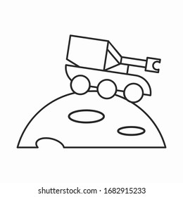 robot space object line icon