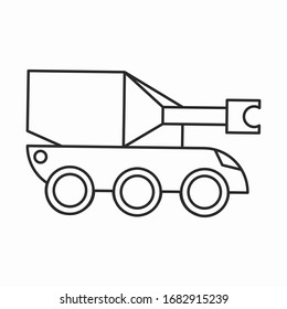 icono de línea de objetos espaciales robots