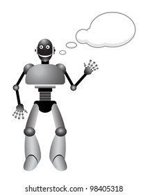 Robot with speech bubble