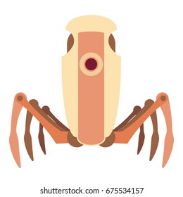 Robot spider icon. Cartoon illustration of robot spider vector icon for web isolated on white background