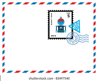 robot stamp letter