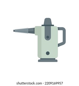 Icono del limpiador de vapor de robots. Ilustración plana del icono del vector del filtro de vapor Robot aislado en el fondo blanco