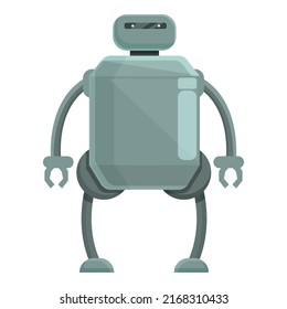 Robot support icon cartoon vector. Cute toy. Computer science