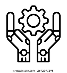 Elemento de icono de Asistencia de robot para diseño
