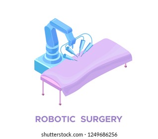 Robot surgeon operating, smart surgical robotic technology,