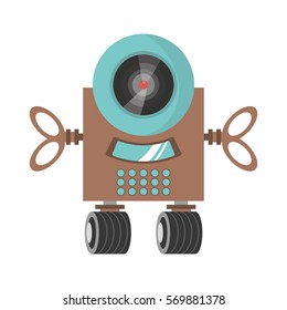 robot surveillance machine information vector illustration eps 10