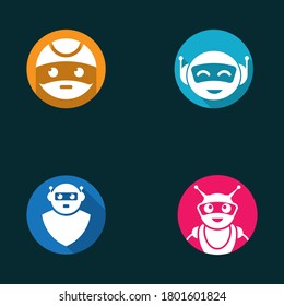 Robot symbol vector icon illustration design