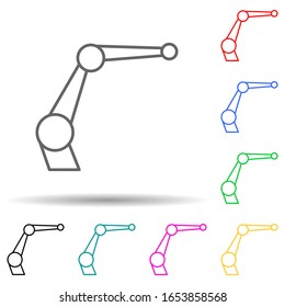 robot system multi color style icon. Simple thin line, outline vector of new technologies icons for ui and ux, website or mobile application