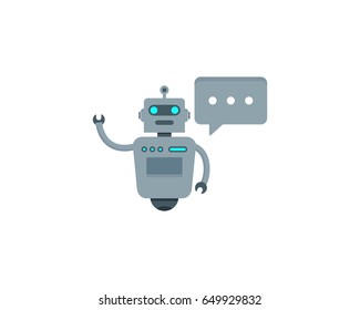 Robot Talk Icon Logo Design Element