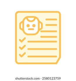 Robot Tasks duotone line icon, editable vector icon, pixel perfect, illustrator ai file 