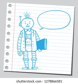 Robot teacher speaking