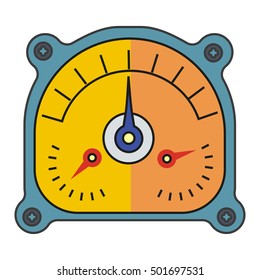 Robot technical Colorful meter icon. Vector illustration isolated on white background.
