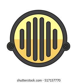 Icono del medidor de color técnico robótico. Ilustración vectorial aislada en fondo blanco.